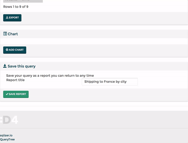 Create a chart in QueryTree